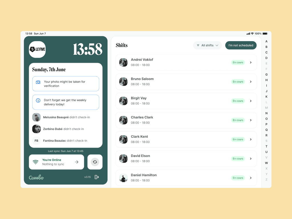 Revamped the Timeclock app